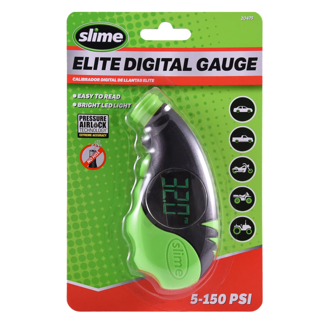 Digital Tire Gauge 5-150 Psi Green & Black B749