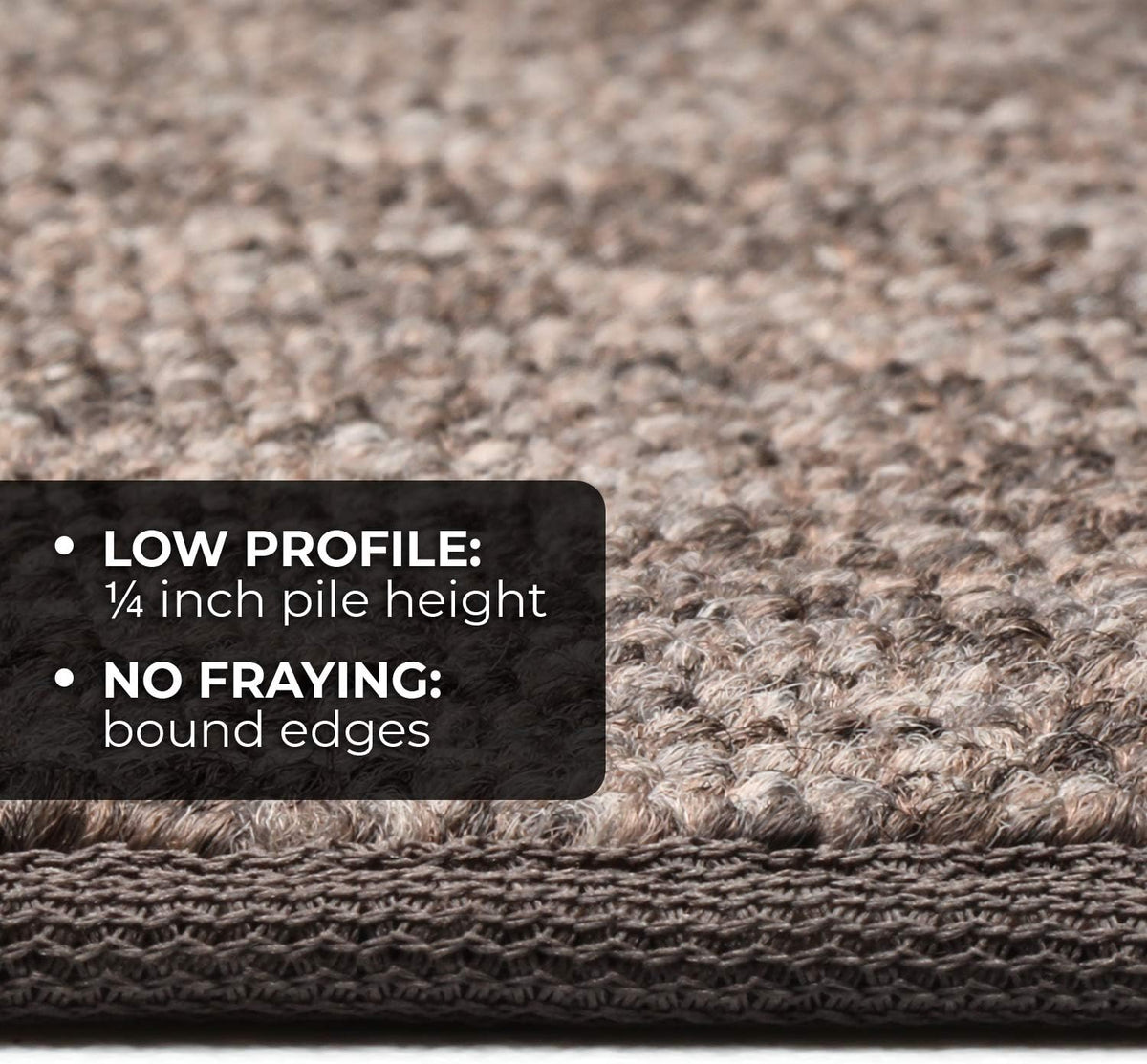 Skid-Resistant Carpet Runner Pebble Gray 8 Feet X 27 Inches R233