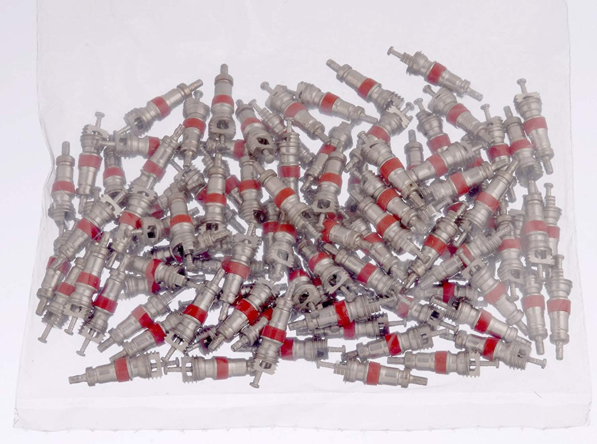 500 Pack Nickel Plated Red Valve Cores N76621