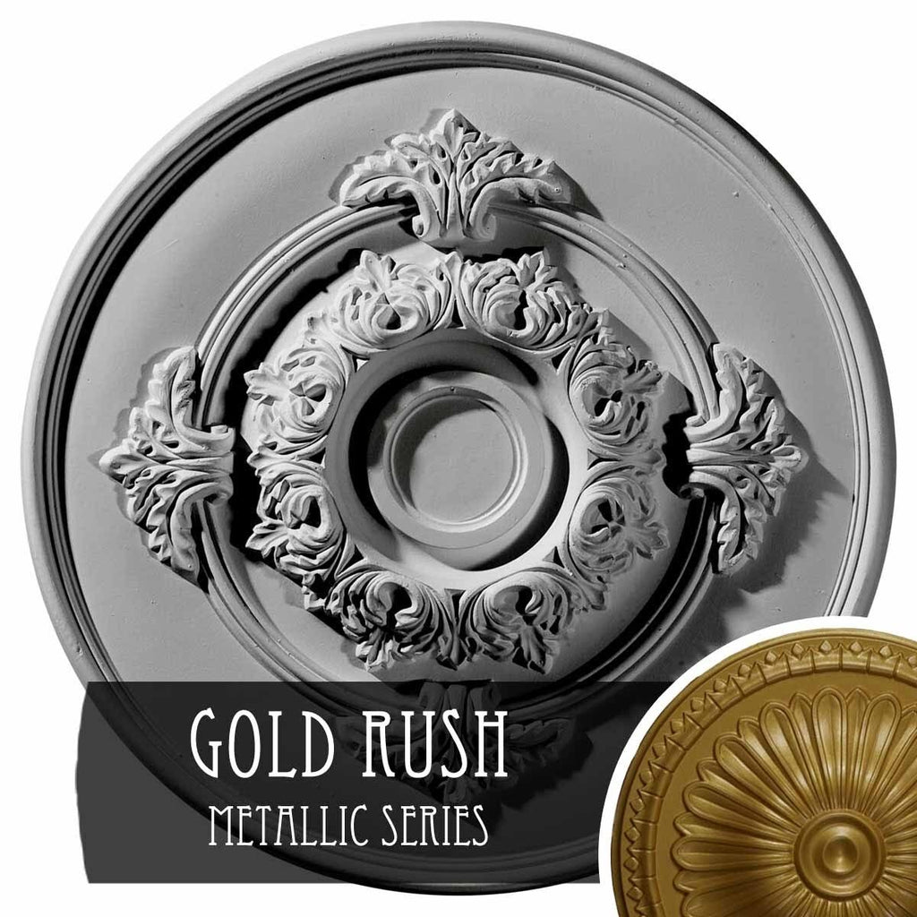 Hand-Painted Gold Ceiling Medallion P776