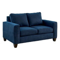 Wood and Fabric Loveseat K848