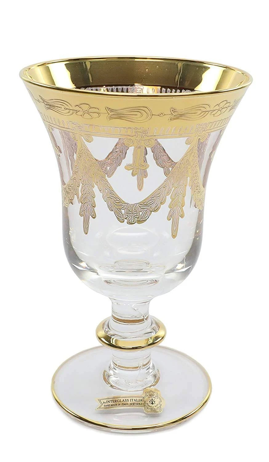 Wine 2-pc Crystal Glasses 24K Gold G763