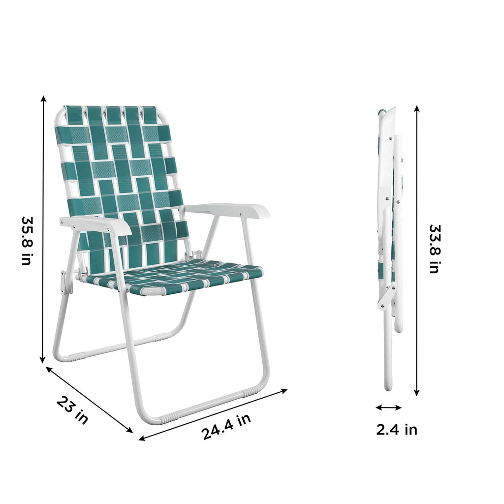 Folding Lawn Chairs 2-Pack Teal X765