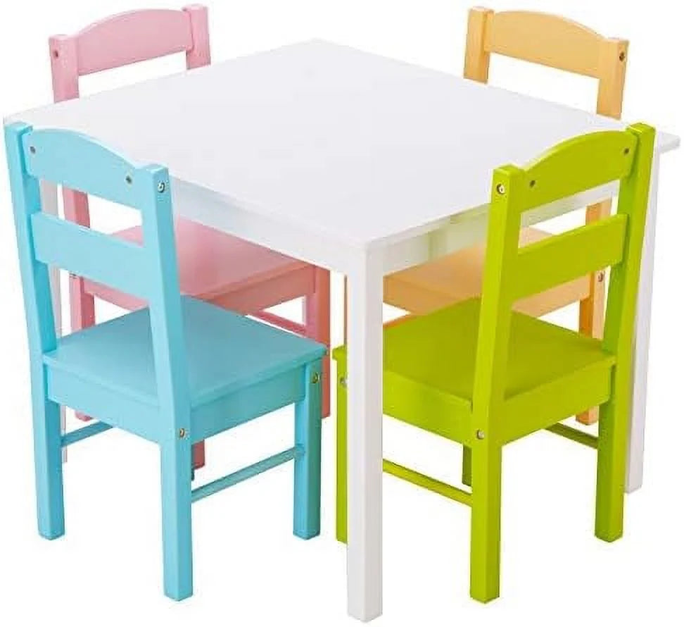 5 Piece Wood Table and Chair Set T2755