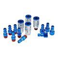 1/4 in. Color-Coded Automotive Coupler and Plug Set, 14-Piece R396575