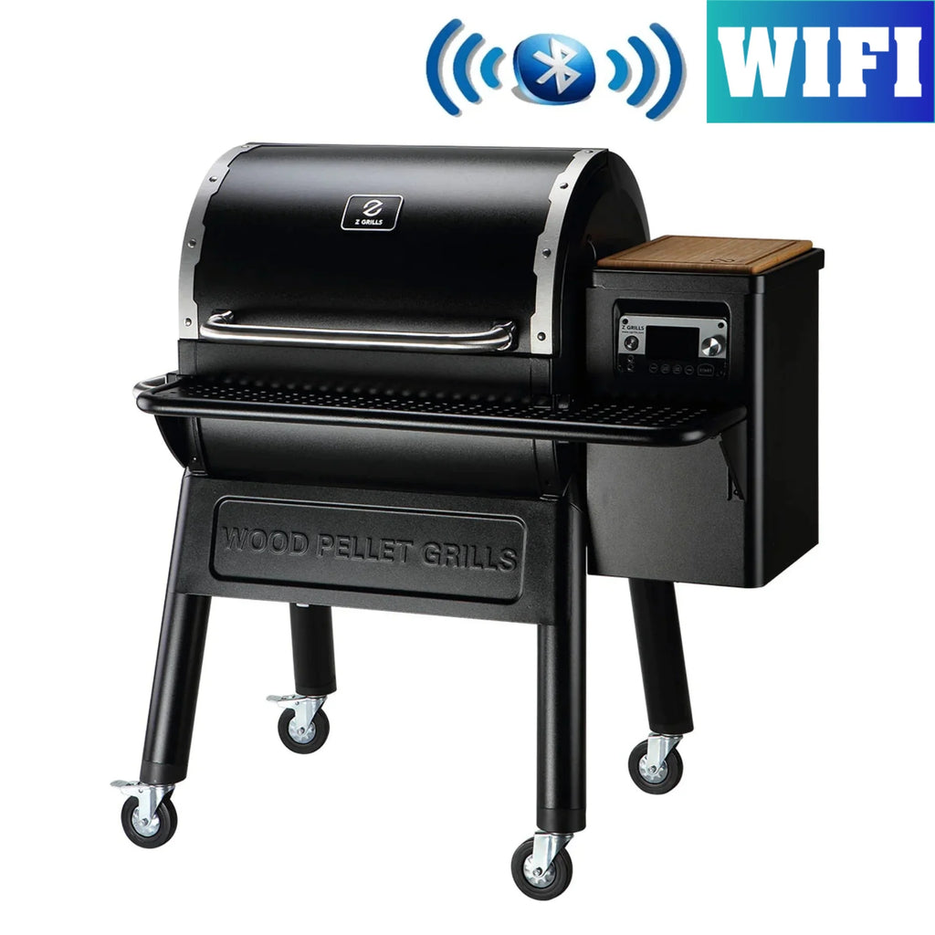 Pellet Grill & Smoker with Foldable Front Shelf, Ash Cleanout System, Rain Cover, 1056 sq.in Cooking Area L478999