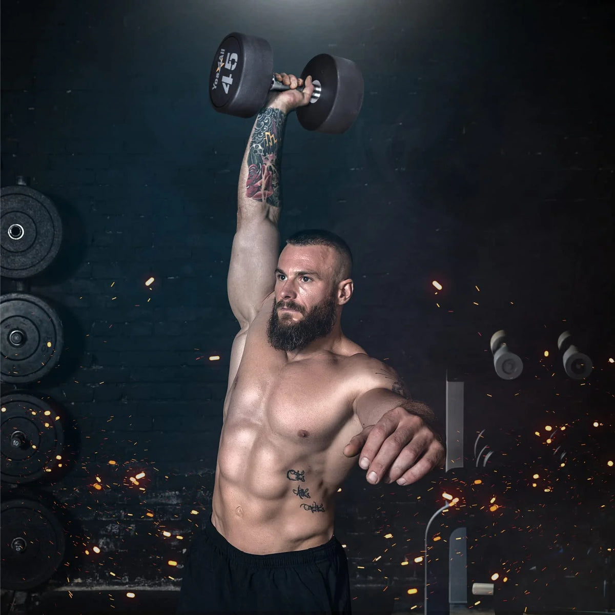 45 lbs Urethane Dumbbell, Single F972942