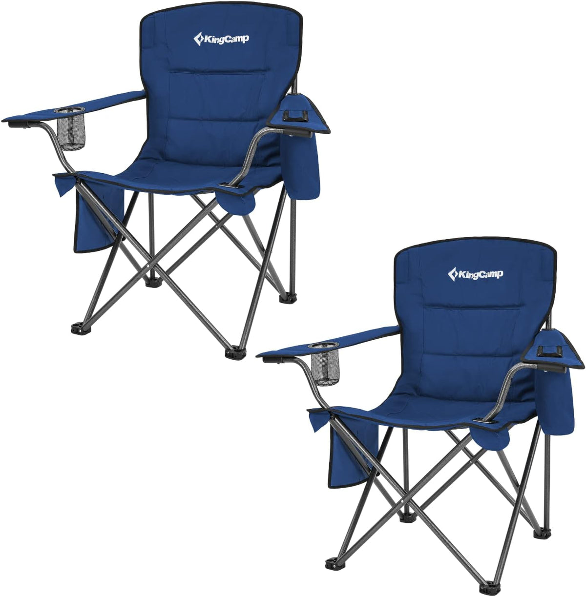2 Pack Heavy Duty Oversized Folding Camping Chairs W75125