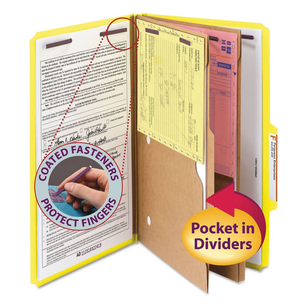 Pressboard Classification Folders with 2 Pocket Dividers M995