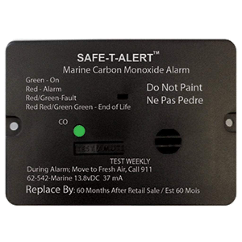 62 Series Carbon Monoxide Alarm with Relay 12V Flush Mount Black G502105