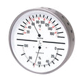 Humidity and Temperature Dial Indicator with White Face and Stainless Steel Case Y602