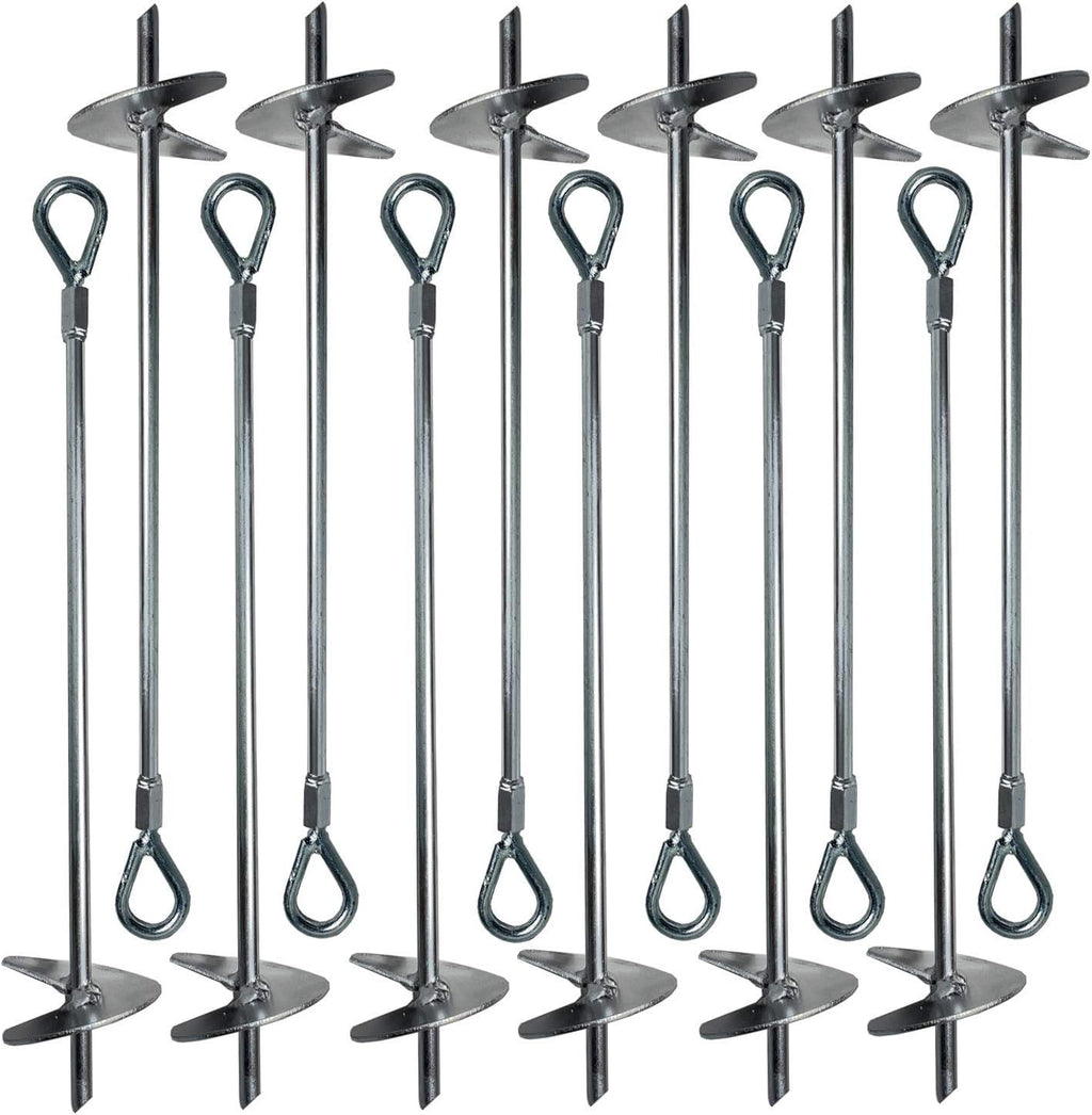 Black 18 Inches Ground Anchor 12 Pack H557