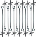Black 18 Inches Ground Anchor 12 Pack H557