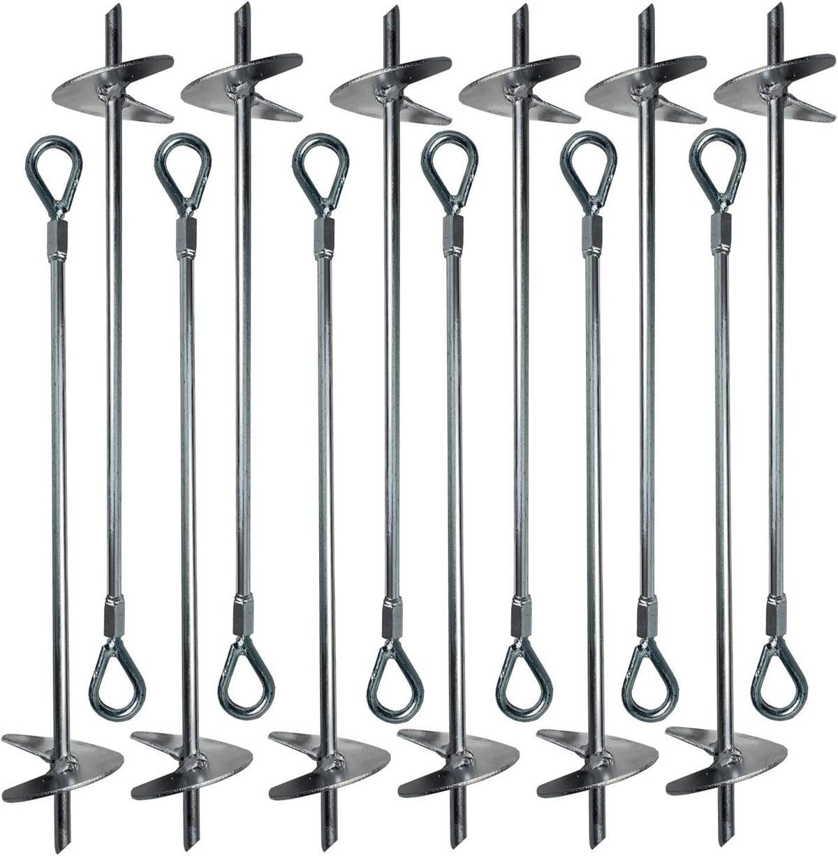 Black 18 Inches Ground Anchor 12 Pack H557