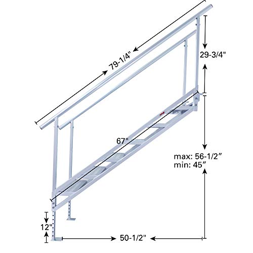 5-Step Dock Stairs with Railing G5542