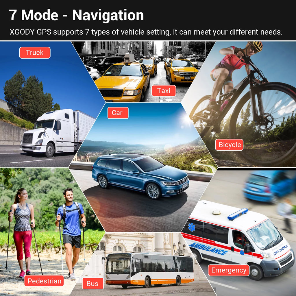 7 inch GPS Navigation with Voice Guidance Speed Camera Warning V269