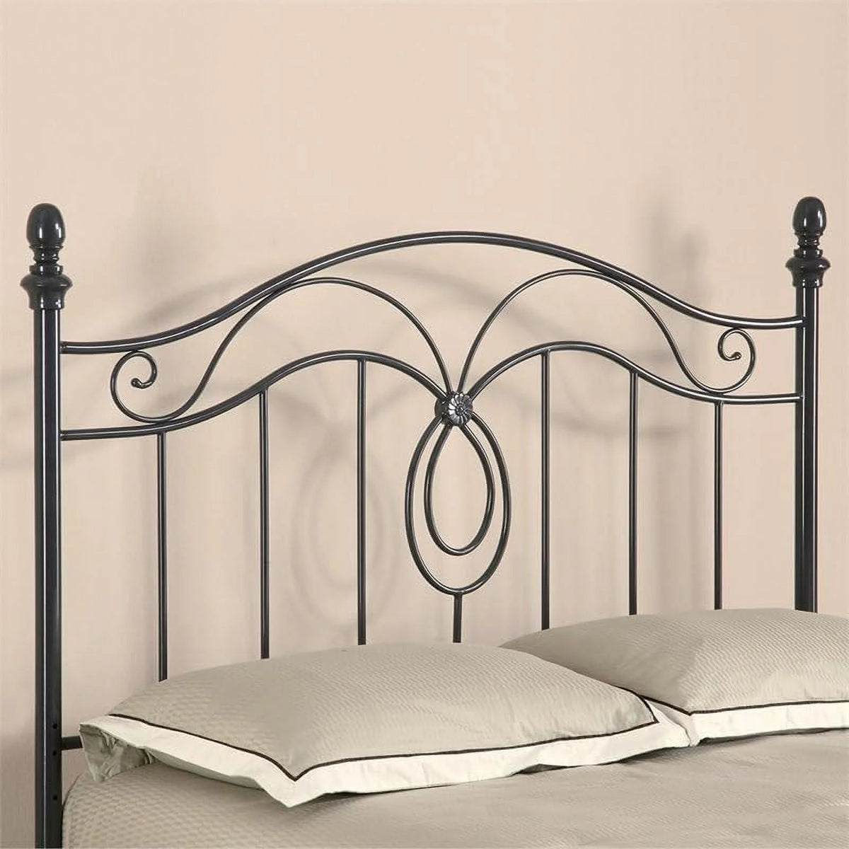 Full Queen Metal Spindle Headboard in Dark Gray B33201