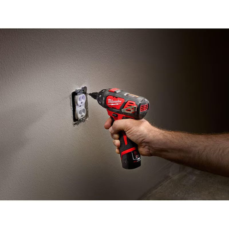 12V Cordless 1/4 in. Hex Screwdriver Kit with Two 1.5Ah Batteries H3355