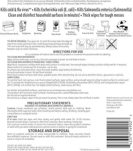 Lemon & Fresh Scent Disinfecting Wipes 255 Count E916