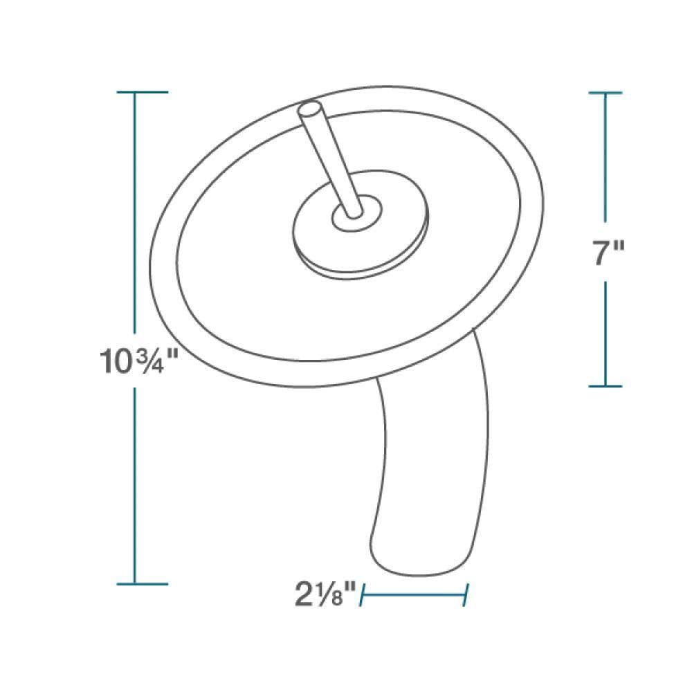 Glass Vessel Sink with Chrome Waterfall Faucet J448401