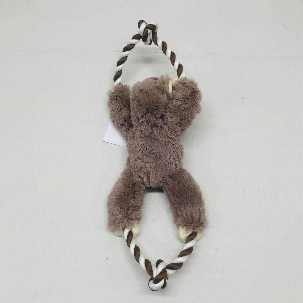 Monkey Plush Rope Squeaky Dog Toy B310630