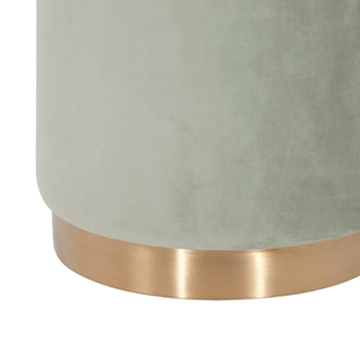 Velvet Upholstered Ottoman with Steel Base A23728