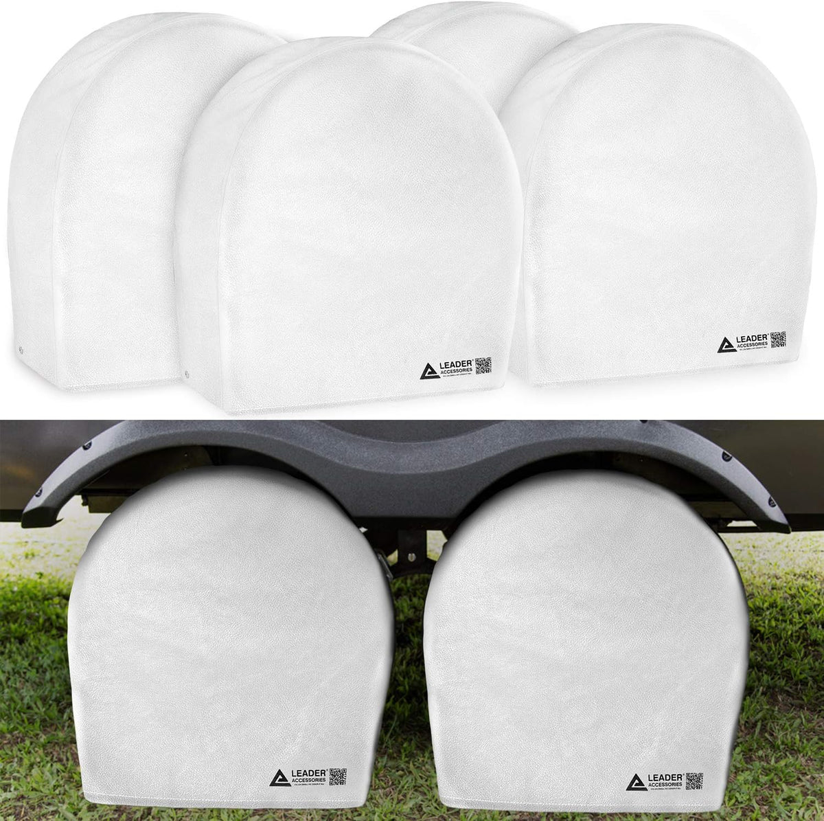 4 Pack Black Heavy Duty Waterproof Tire Covers F191955