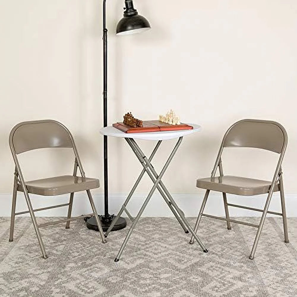 10 Pack Gray Metal Folding Chair D45796