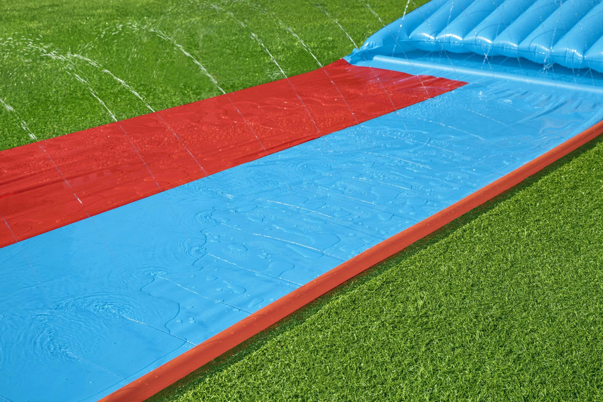 Double Lane Water Slide with Splash Ramp E3558