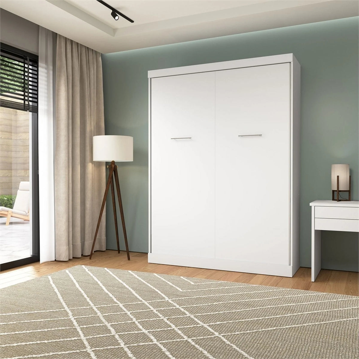 White Queen Wall Bed R790945