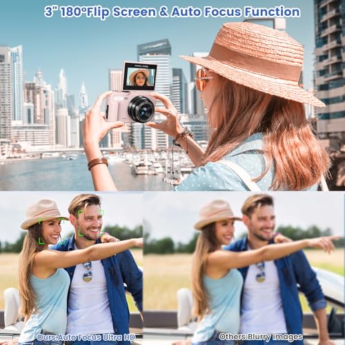 4K 64MP Compact Digital Camera with 18X Digital Zoom B854