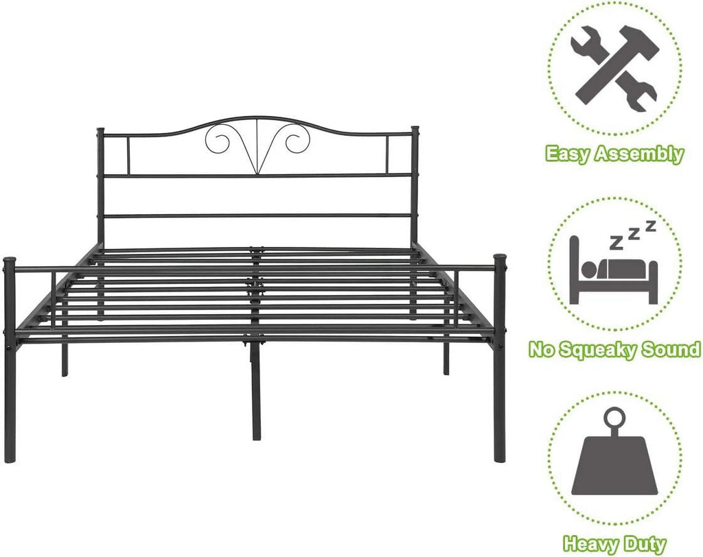 Heavy Duty Metal Queen Size Bed Frame H3964