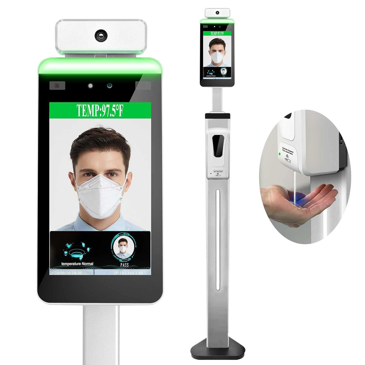 Non-Contact Face Recognition Body Temperature Scanner Kiosk Y457