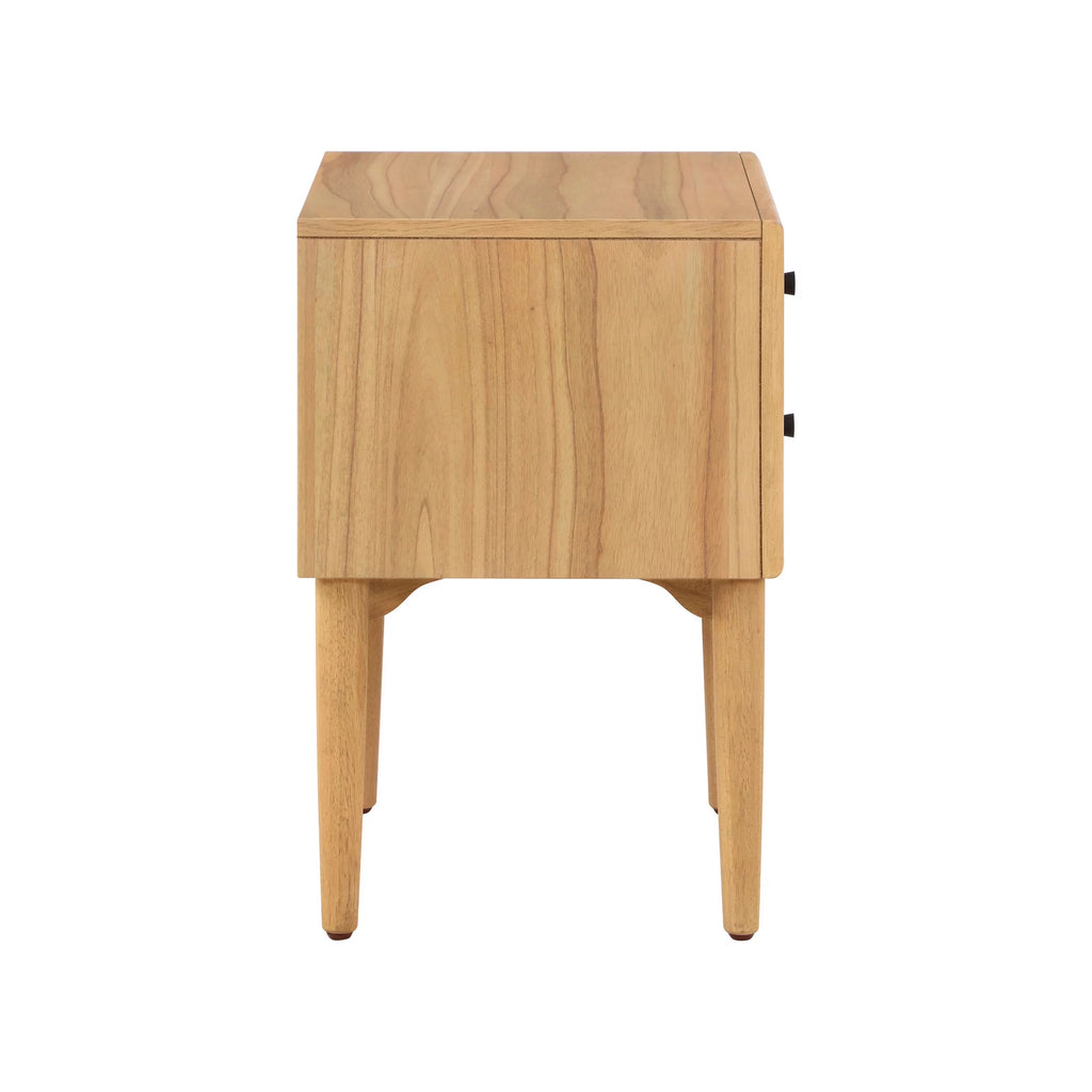 Natural Oak Nightstand with Solid Wood Frame M9550