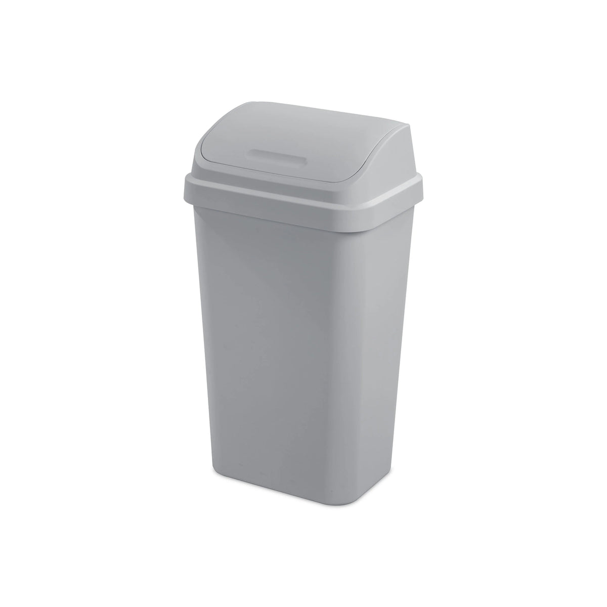 13 Gallon Black Plastic Swing Top Trash Can L2416