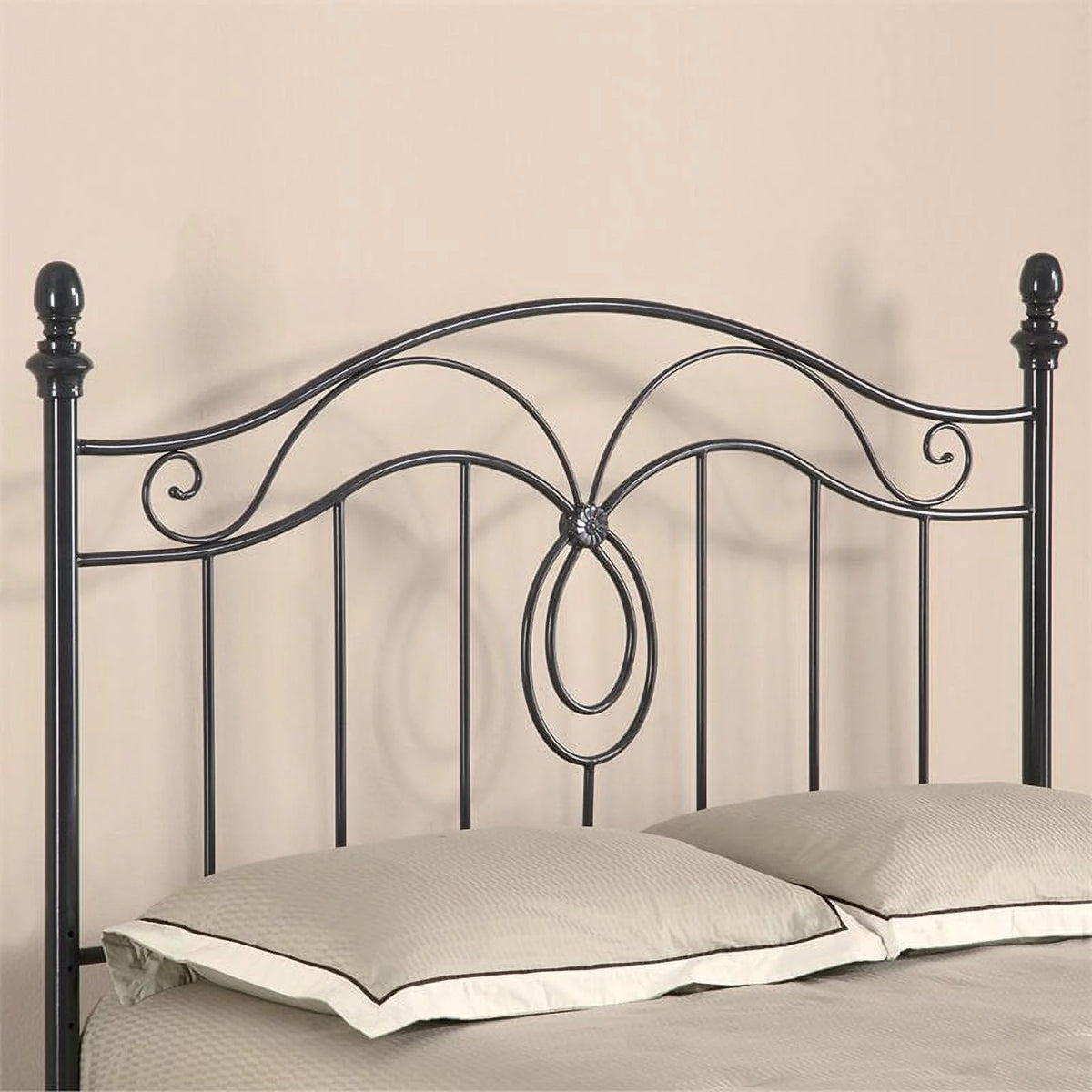 Full Queen Metal Spindle Headboard in Dark Gray B33201