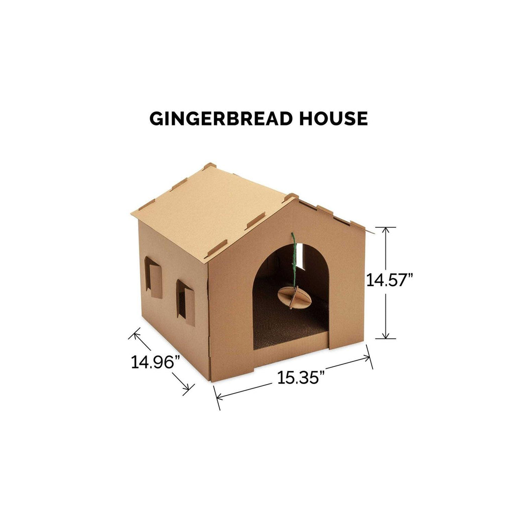 Corrugated Cat Scratcher House with Catnip Y688658