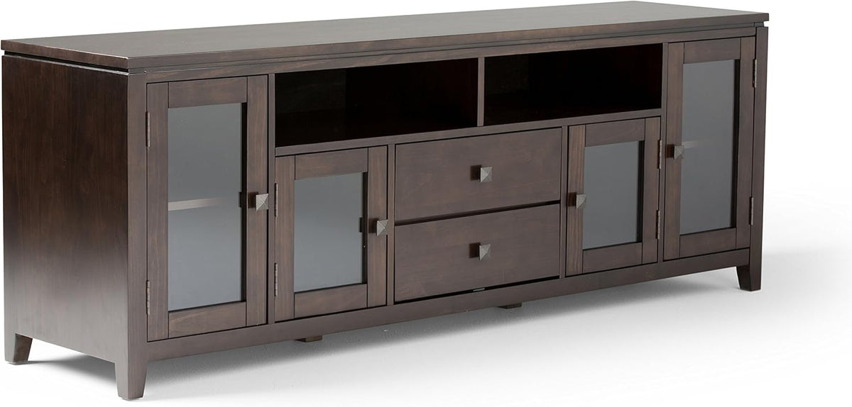 72 inch Wide Solid Wood TV Media Stand Y6853