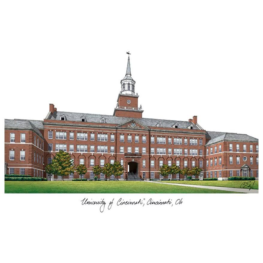 University of Cincinnati Lithograph Print S4846