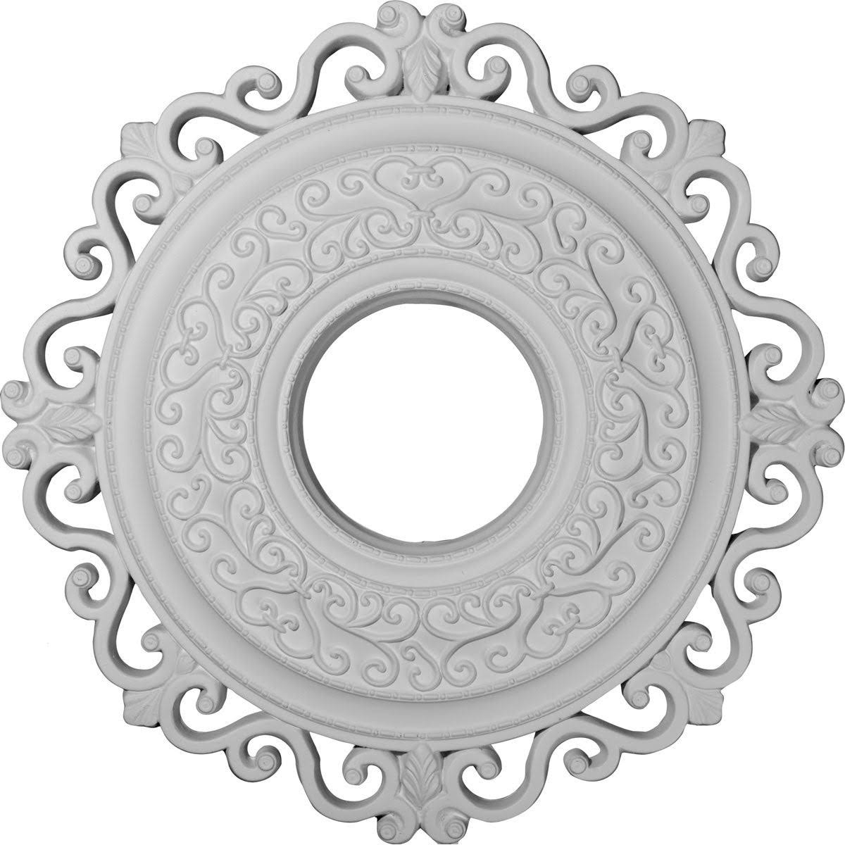 22x22OD x 6 1/4x22ID x 1 3/4x22P Hand-Painted Ceiling Medallion M77432