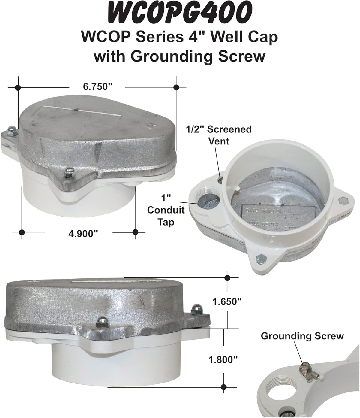 4 Watertight Sanitary Well Cap I4074