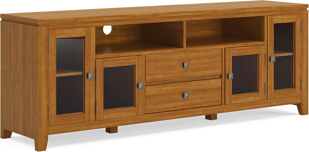 72 inch Wide Solid Wood TV Media Stand Y6853
