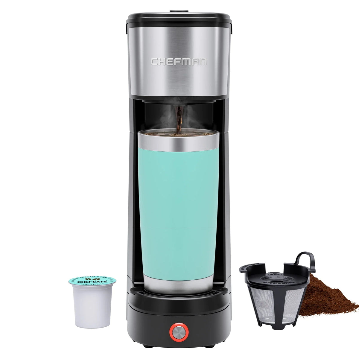 Single Serve Coffee Maker with Reusable Filter, Black K823920