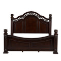 Dark Brown Queen Poster Bed Dresser & Mirror E1863