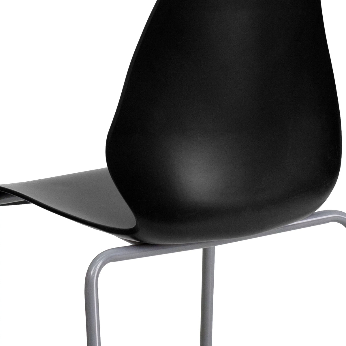 Black Stack Chair with Lumbar Support N5654