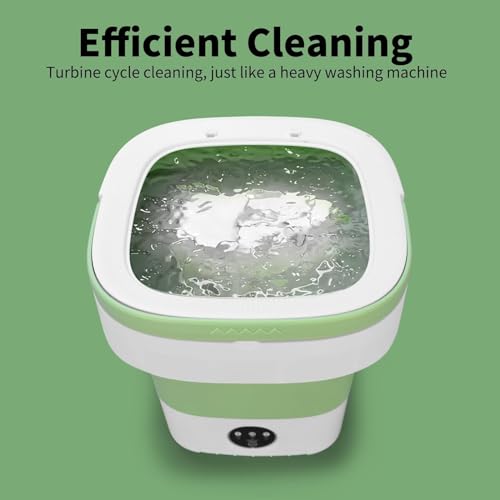 Portable 15L Foldable Mini Washing Machine with Spin Basket S948257