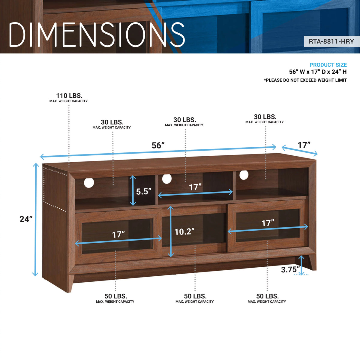 Modern TV Stand with Storage H5608
