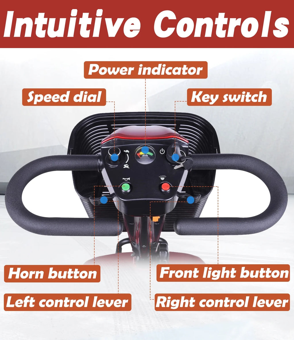 4 Wheel Electric Powered Mobility Scooter X1649