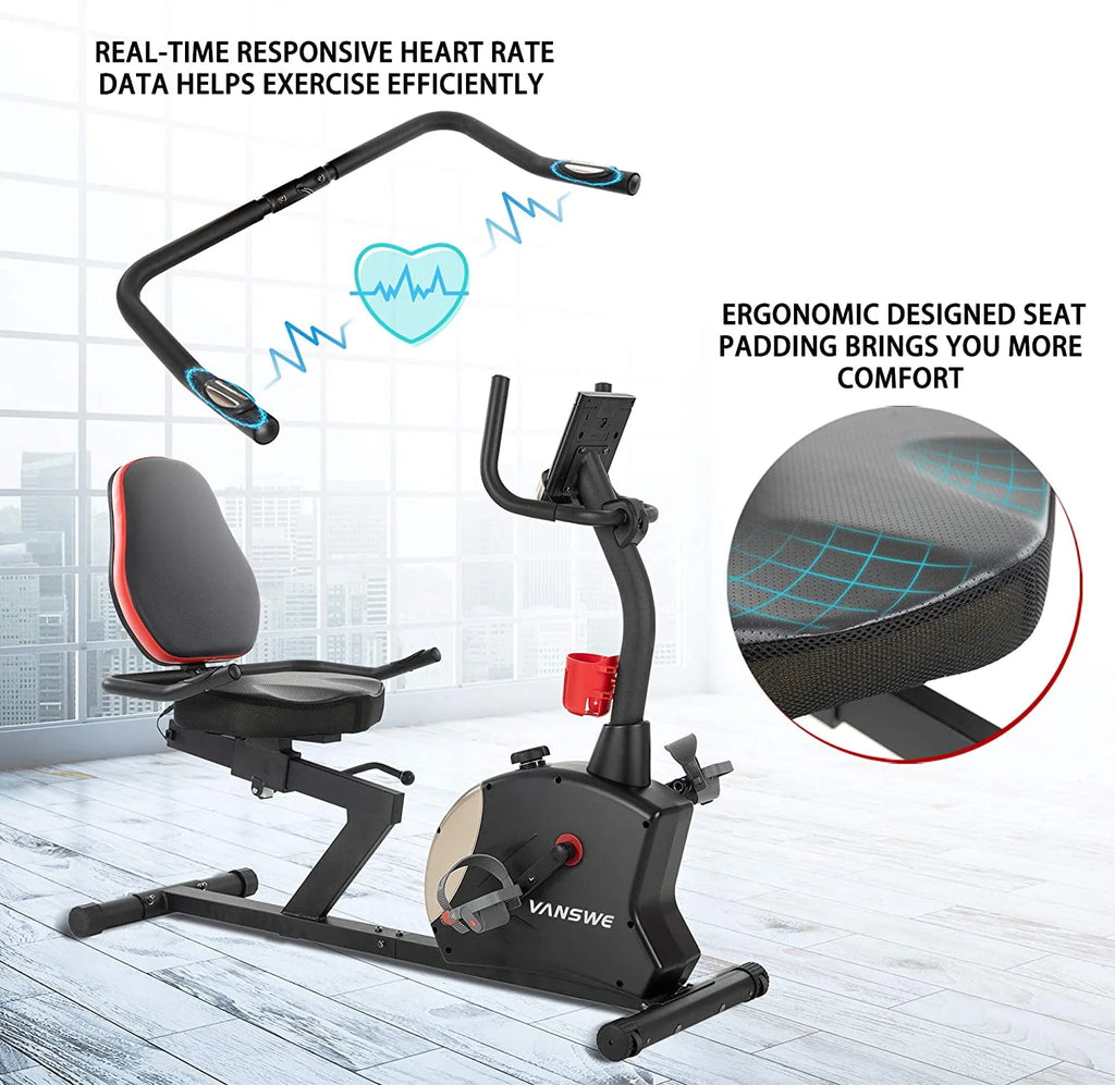 Recumbent Exercise Bike 400 lbs. Weight Capacity Magnetic Resistance L881021