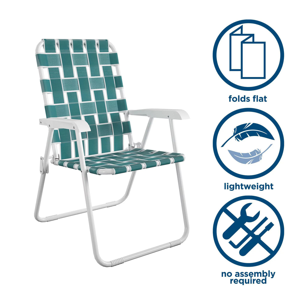 Folding Lawn Chairs 2-Pack Teal X765